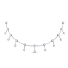 Captivating Brilliance: 14kt White Gold Diamond Flower Cluster Pendant Necklace - Splendid Jewellery