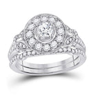 Captivating Brilliance: 14kt White Gold Diamond Wedding Ring Set - Splendid Jewellery
