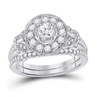 Captivating Brilliance: 14kt White Gold Diamond Wedding Ring Set - Splendid Jewellery