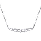 Captivating Brilliance: 14kt White Gold Round Diamond Bar Necklace - Splendid Jewellery