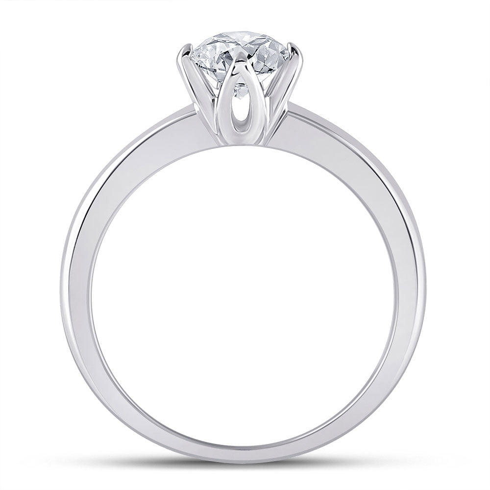 Captivating Brilliance | 14kt White Gold Round Diamond Solitaire Bridal Wedding Engagement Ring 3/4 Cttw - Splendid Jewellery