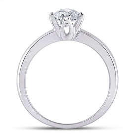 Captivating Brilliance | 14kt White Gold Round Diamond Solitaire Bridal Wedding Engagement Ring 3/4 Cttw - Splendid Jewellery