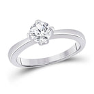 Captivating Brilliance | 14kt White Gold Round Diamond Solitaire Bridal Wedding Engagement Ring 3/4 Cttw - Splendid Jewellery
