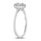 Captivating Brilliance: 14kt White Gold Women's Diamond Cluster Ring - Splendid Jewellery