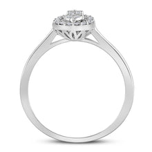 Load image into Gallery viewer, Captivating Brilliance: 14kt White Gold Women's Diamond Cluster Ring - Splendid Jewellery