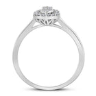 Captivating Brilliance: 14kt White Gold Women's Diamond Cluster Ring - Splendid Jewellery
