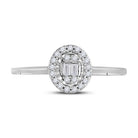 Captivating Brilliance: 14kt White Gold Women's Diamond Cluster Ring - Splendid Jewellery