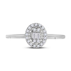 Captivating Brilliance: 14kt White Gold Women's Diamond Cluster Ring - Splendid Jewellery