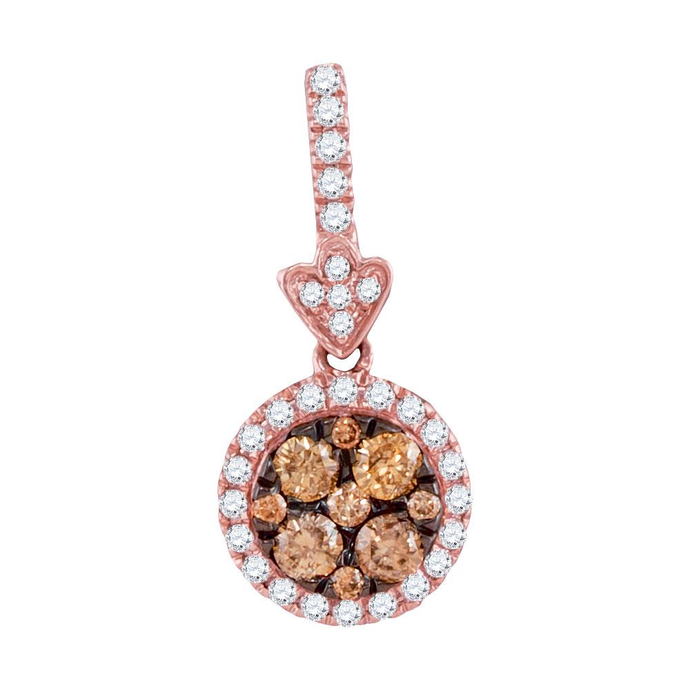 Captivating Brown Diamond Circle Frame Pendant - Splendid Jewellery