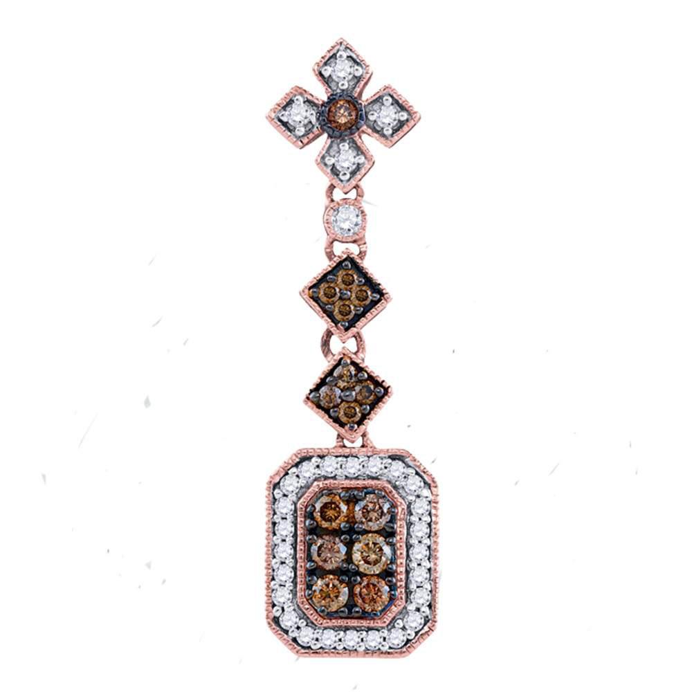 Captivating Brown Diamond Rose Gold Pendant - 1/2 Cttw - Splendid Jewellery