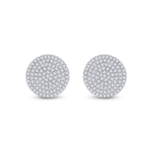 Load image into Gallery viewer, Captivating Cluster of Brilliance: 10kt Yellow Gold Womens Round Diamond Circle Cluster Earrings 1/3 Cttw - Splendid Jewellery
