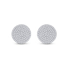 Captivating Cluster of Brilliance: 10kt Yellow Gold Womens Round Diamond Circle Cluster Earrings 1/3 Cttw - Splendid Jewellery
