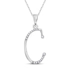 Captivating Diamond Initial Necklace in 10kt White Gold - Splendid Jewellery