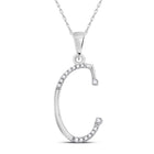 Captivating Diamond Initial Necklace in 10kt White Gold - Splendid Jewellery