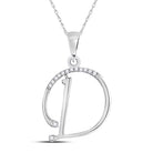 Captivating Diamond Initial Pendant in 10kt White Gold - Splendid Jewellery
