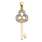 Captivating Diamond Trefoil Key Pendant - Splendid Jewellery
