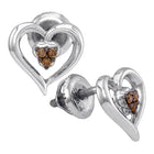 Captivating Heart - Shaped Brown Diamond Earrings: A Sparkling Symbol of Love - Splendid Jewellery