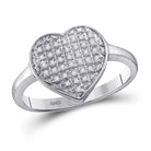 Captivating Hearts Diamond Cluster Ring - Splendid Jewellery