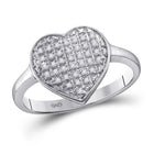 Captivating Hearts Diamond Cluster Ring - Splendid Jewellery