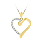 Captivating Love & Sparkle Diamond Pendant | 10kt Yellow Gold 1/20 Cttw - Splendid Jewellery
