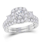 Captivating Love Story | 14kt Two - tone Gold Round Diamond Bridal Wedding Ring Band Set 2 Cttw - Splendid Jewellery