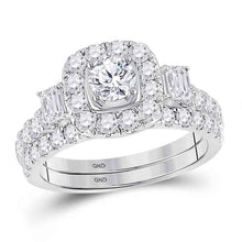 Load image into Gallery viewer, Captivating Love Story | 14kt Two - tone Gold Round Diamond Bridal Wedding Ring Band Set 2 Cttw - Splendid Jewellery