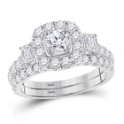 Captivating Love Story | 14kt Two - tone Gold Round Diamond Bridal Wedding Ring Band Set 2 Cttw - Splendid Jewellery