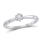 Captivating Love's Embrace 10kt White Gold Diamond Solitaire Ring - Splendid Jewellery