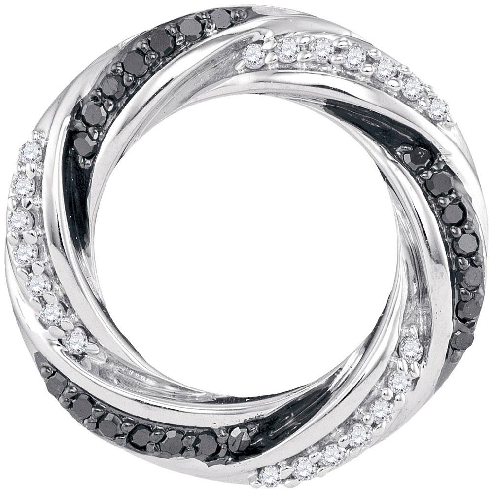 Captivating Noir Diamond Circle Pendant - Splendid Jewellery