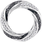 Captivating Noir Diamond Circle Pendant - Splendid Jewellery