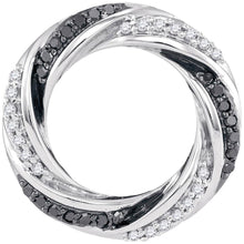 Load image into Gallery viewer, Captivating Noir Diamond Circle Pendant - Splendid Jewellery