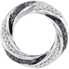 Captivating Noir Diamond Circle Pendant - Splendid Jewellery