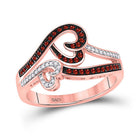 Captivating Rose Gold Diamond Heart Ring - Splendid Jewellery