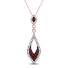 Captivating Rose Gold Red Diamond Pendant - Splendid Jewellery