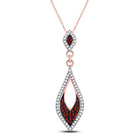 Captivating Rose Gold Red Diamond Pendant - Splendid Jewellery