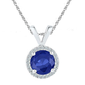 Captivating Starlit Night Sapphire Pendant - Splendid Jewellery