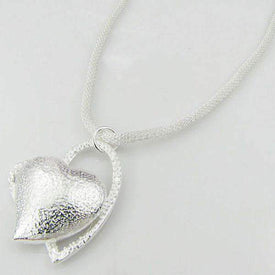 Charming Heart Pendant Necklace - Silver Jewellery for Women - Gift for Her - Splendid Jewellery