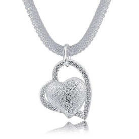 Charming Heart Pendant Necklace - Silver Jewellery for Women - Gift for Her - Splendid Jewellery