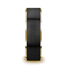 Classic Black and Gold Tungsten Wedding Band Splendid Jewellery