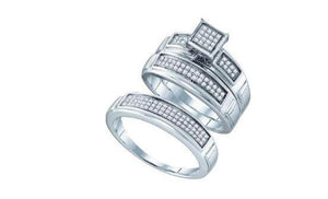 Classic Trio Set of Rings for Him and Her, Including Engagement Ring Splendid Jewellery