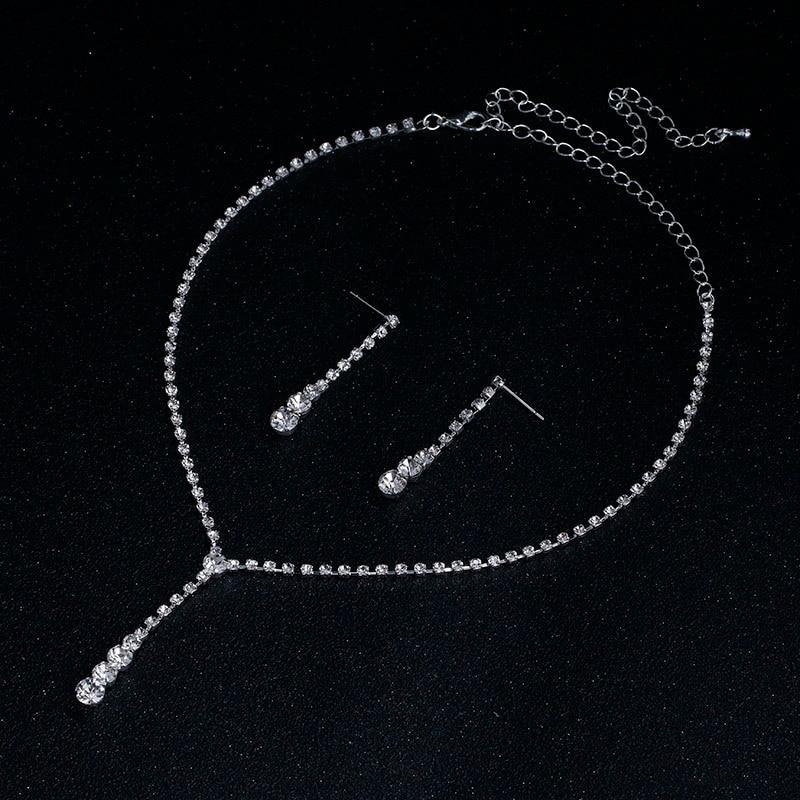 Crystal Bridal Jewelry Set for a Modern or Classic Bride - Splendid Jewellery