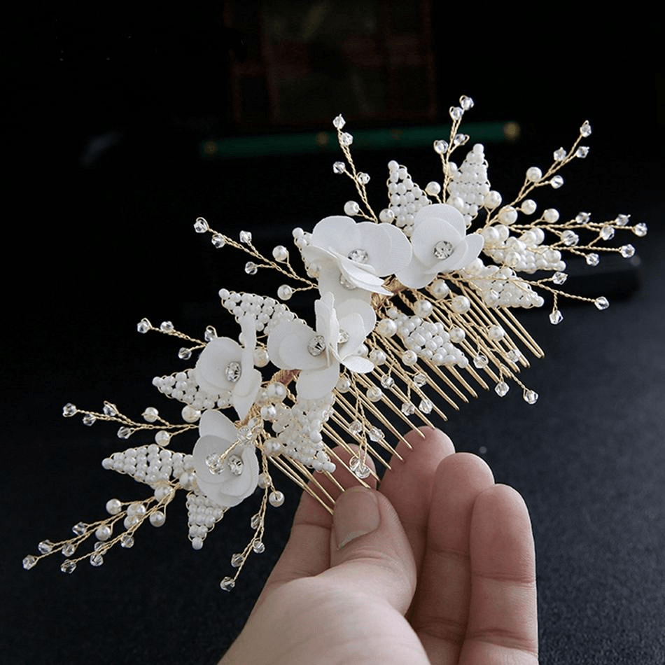 Dainty Crystal Bridal Hair Combs - Splendid Jewellery