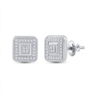 Dazzling 10kt White Gold Diamond Square Earrings - Splendid Jewellery