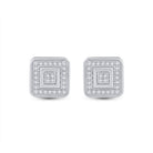 Dazzling 10kt White Gold Diamond Square Earrings - Splendid Jewellery