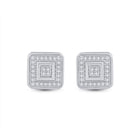 Dazzling 10kt White Gold Diamond Square Earrings - Splendid Jewellery