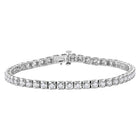 Dazzling 14kt White Gold Round Diamond Tennis Bracelet - 4 Cttw - Splendid Jewellery