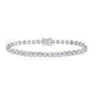 Dazzling 14kt White Gold Round Diamond Tennis Bracelet - 5 Carat Total Weight - Splendid Jewellery