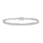 Dazzling 14kt White Gold Round Diamond Tennis Bracelet - 5 Carat Total Weight - Splendid Jewellery