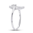 Dazzling Baguette Diamond Scattered Oval Ring in 14kt White Gold - Splendid Jewellery