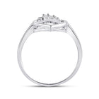 Dazzling Baguette Diamond Scattered Oval Ring in 14kt White Gold - Splendid Jewellery